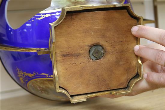 A gilt metal and hand painted bowl (a.f.)